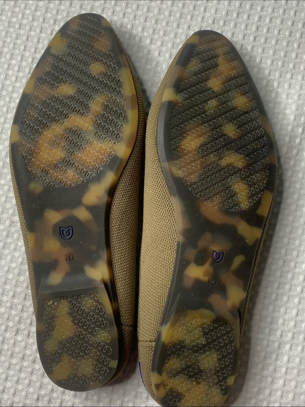 Rothy's Almond Demi Mules Portobello Knit Washable Slip On In Tan Size 10 - Picture 6 of 11